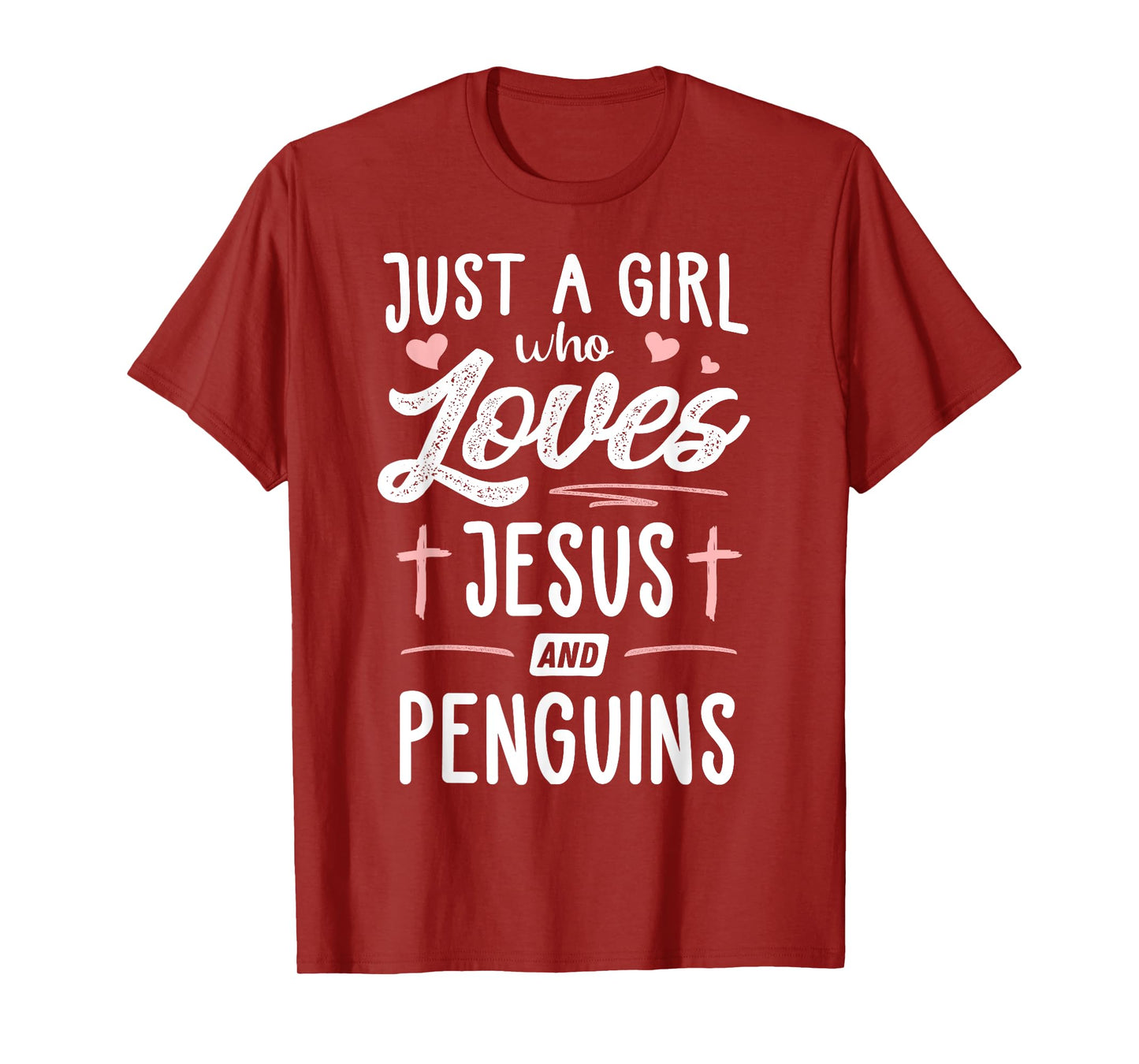 Just A Girl Who Loves Jesus And Penguins Gift Women T-Shirt