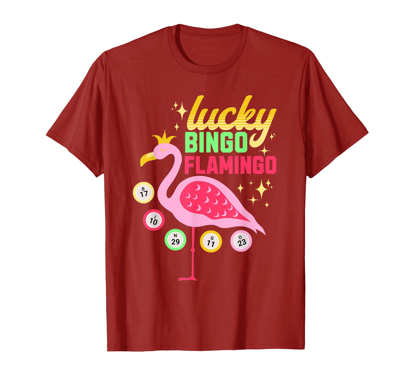 Bingo Lucky Flamingo Funny Bingo Player Lover Grandma Women T-Shirt