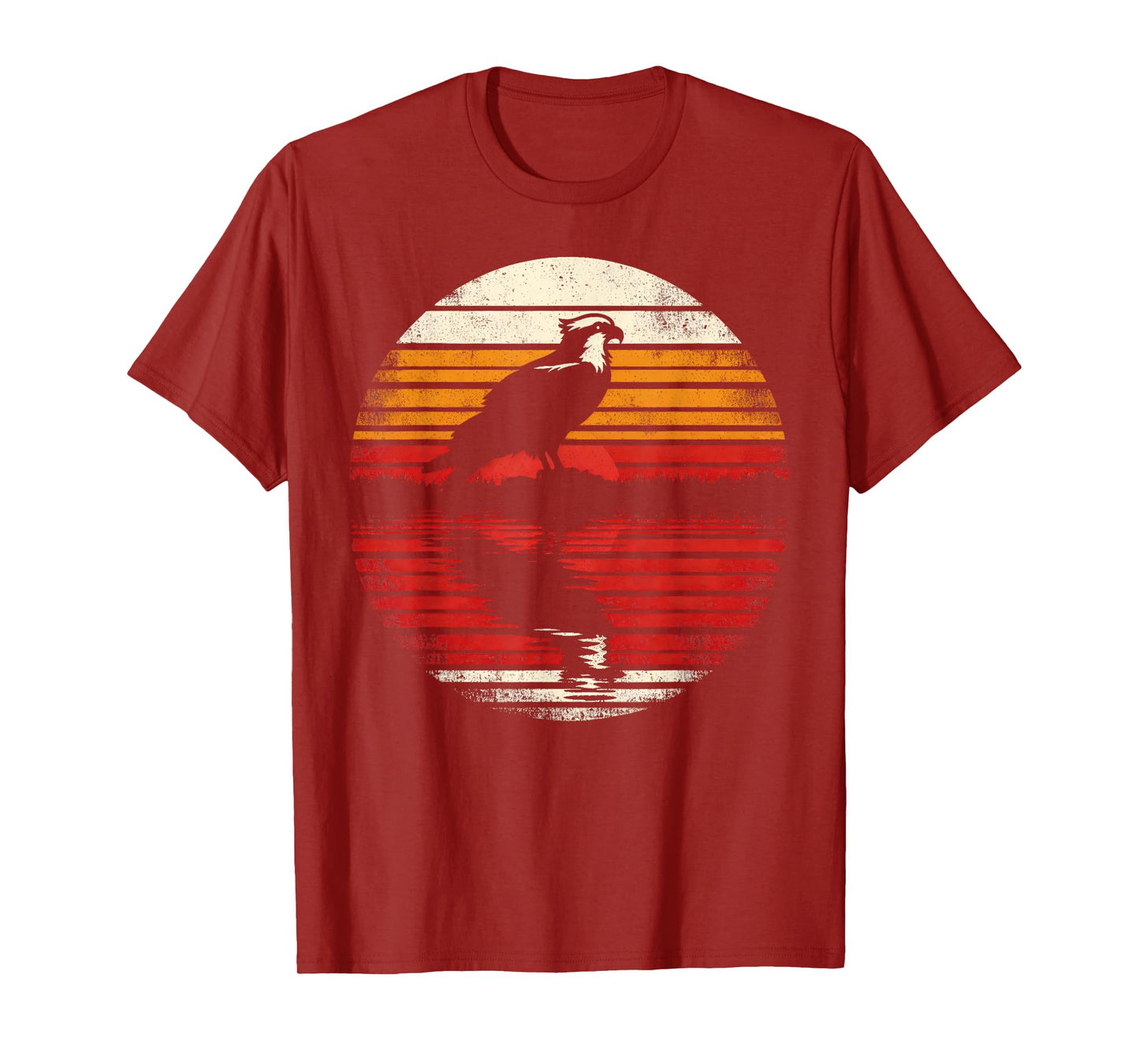 Osprey Bird Sunset Retro Style Safari Vintage 70s T-Shirt