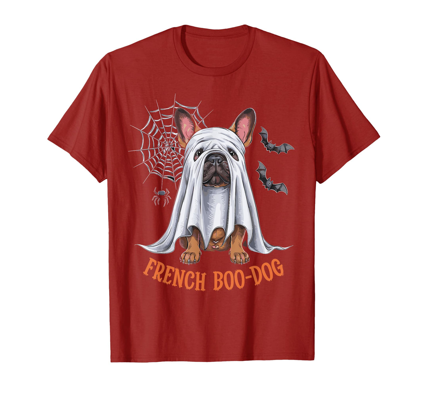 French Boo-Dog Funny French Bulldog Halloween Men Women Kids T-Shirt