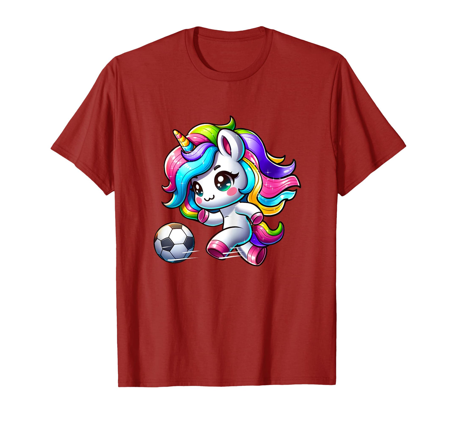 Soccer Player Unicorn Girls T-Shirt