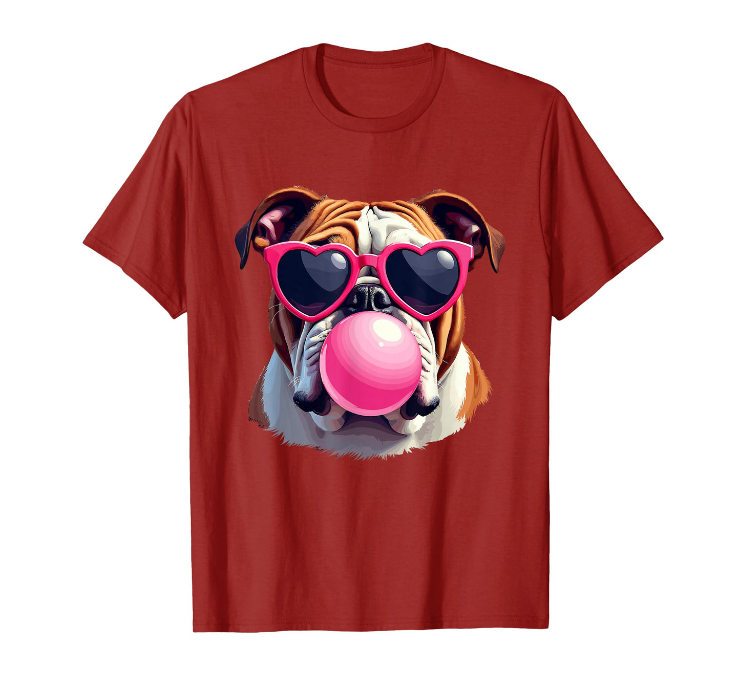 Bulldogs Preppy Mascot Bulldogs Blowing Bubble Girly Mama T-Shirt