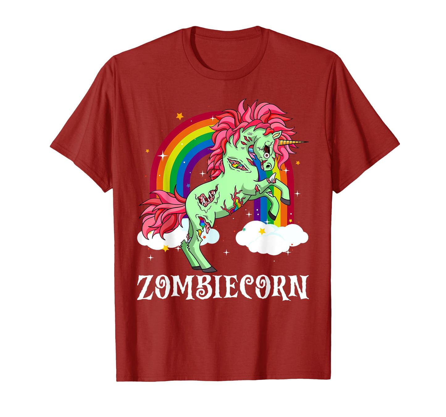 Zombiecorn Zombie Unicorn Halloween Women Girls Rainbow T-Shirt