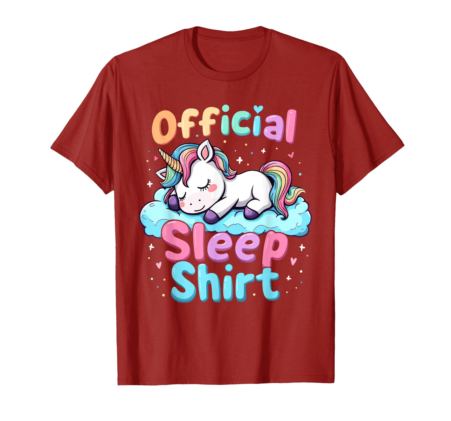 Unicorn, Sleeping Official Sleepshirt Girls Nightgown, Sleep T-Shirt