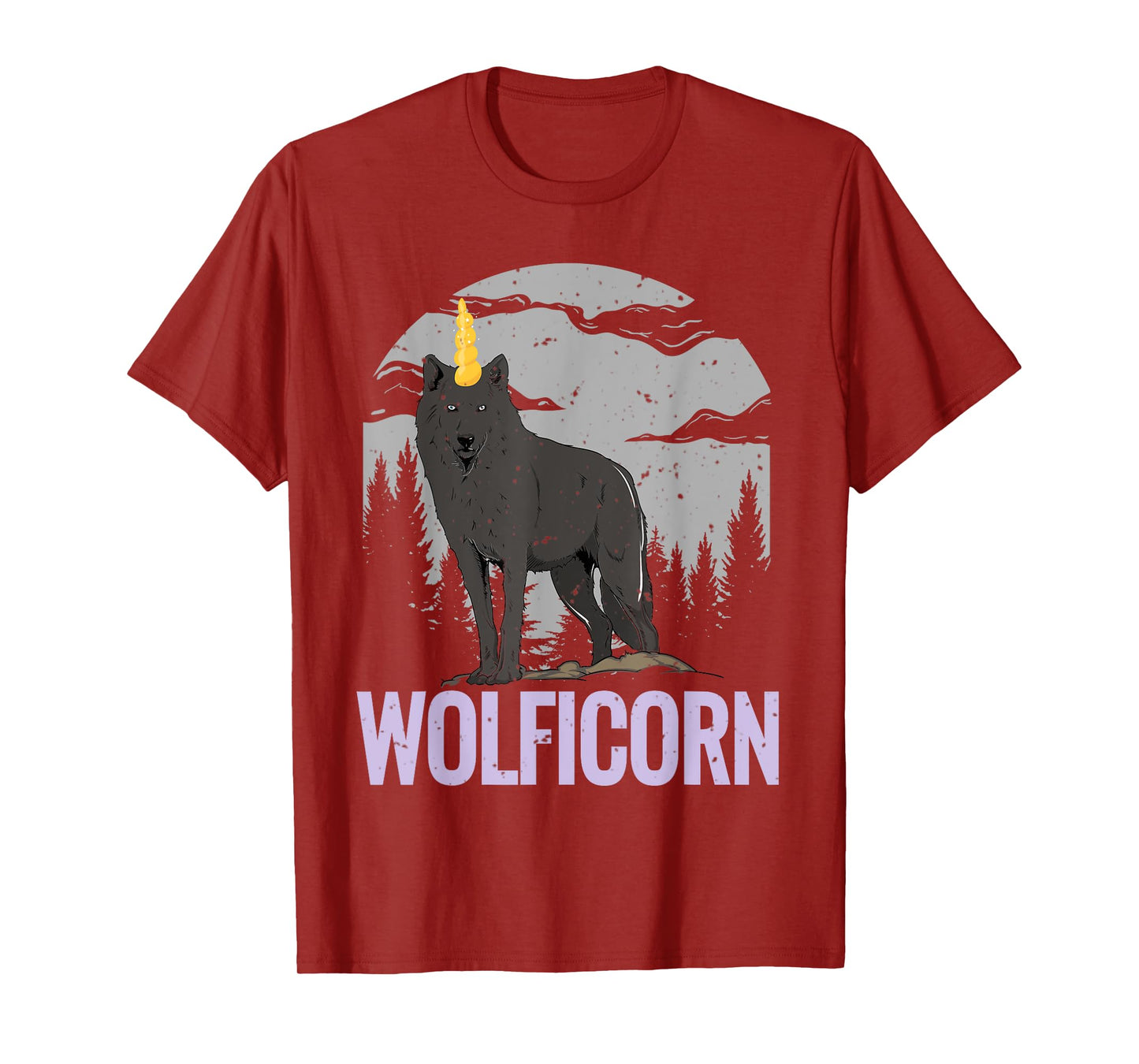 Wolf T Shirt Women Men Kids Wolficorn Unicorn Gift T-Shirt
