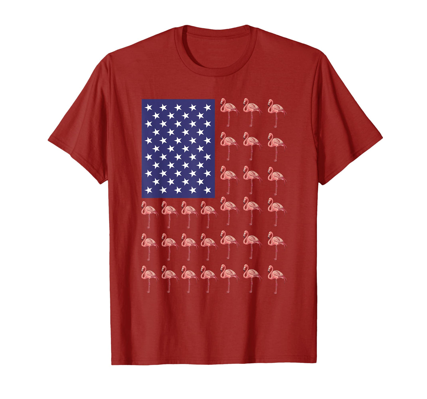 Flamingo Shirt Men Women 4th Of July Flamingo American Flag T-Shirt