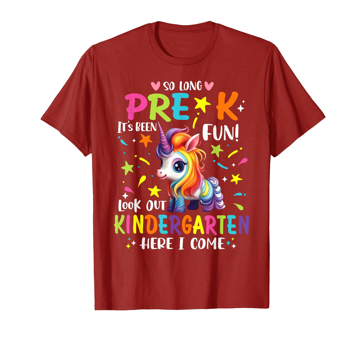 So Long Pre-K Kindergarten Here I Come Unicorn Graduation T-Shirt