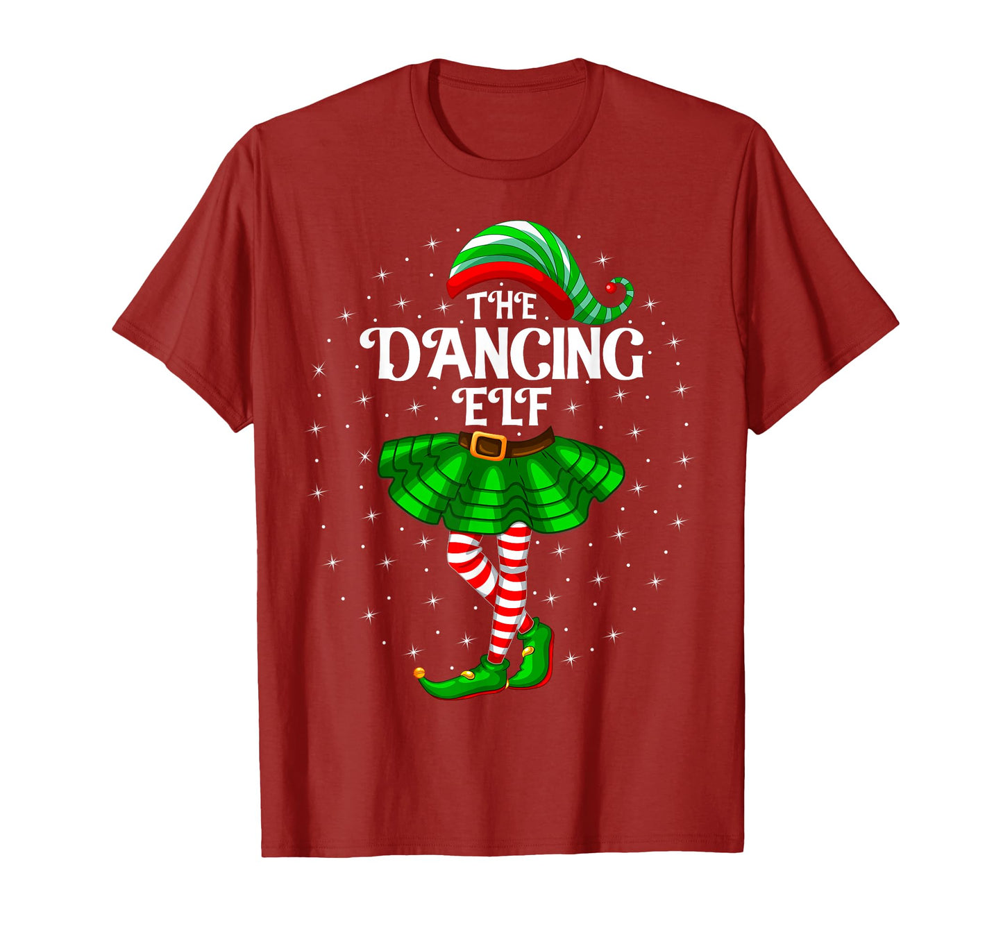 Dancing Elf Christmas Family Matching Women Girls Xmas Dance T-Shirt