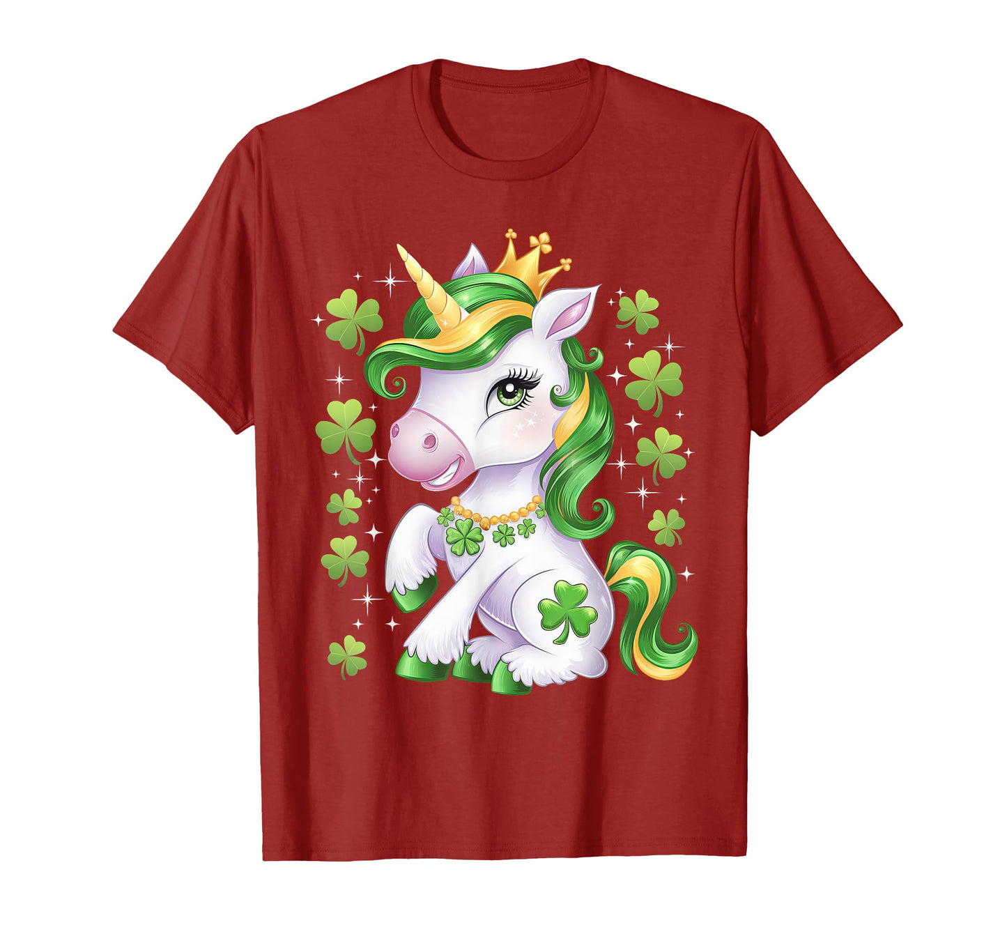 Cute Unicorn Shamrock St Patricks Day Girls Kids Lepricorn T-Shirt
