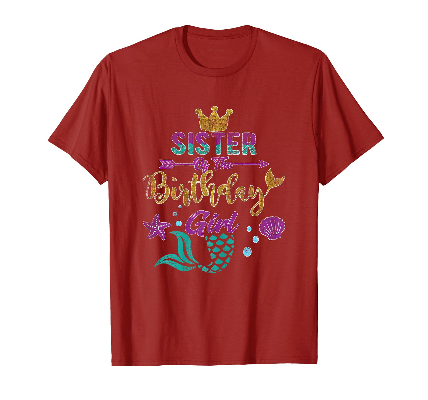 Sister of the Birthday | Girl Mermaid Tee Gift Birthday Girl T-Shirt