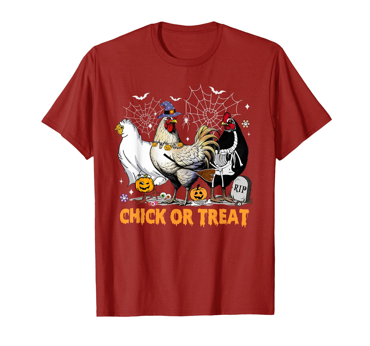 Halloween Chicken Pumpkin Chick Or Treat Spooky Season T-Shirt