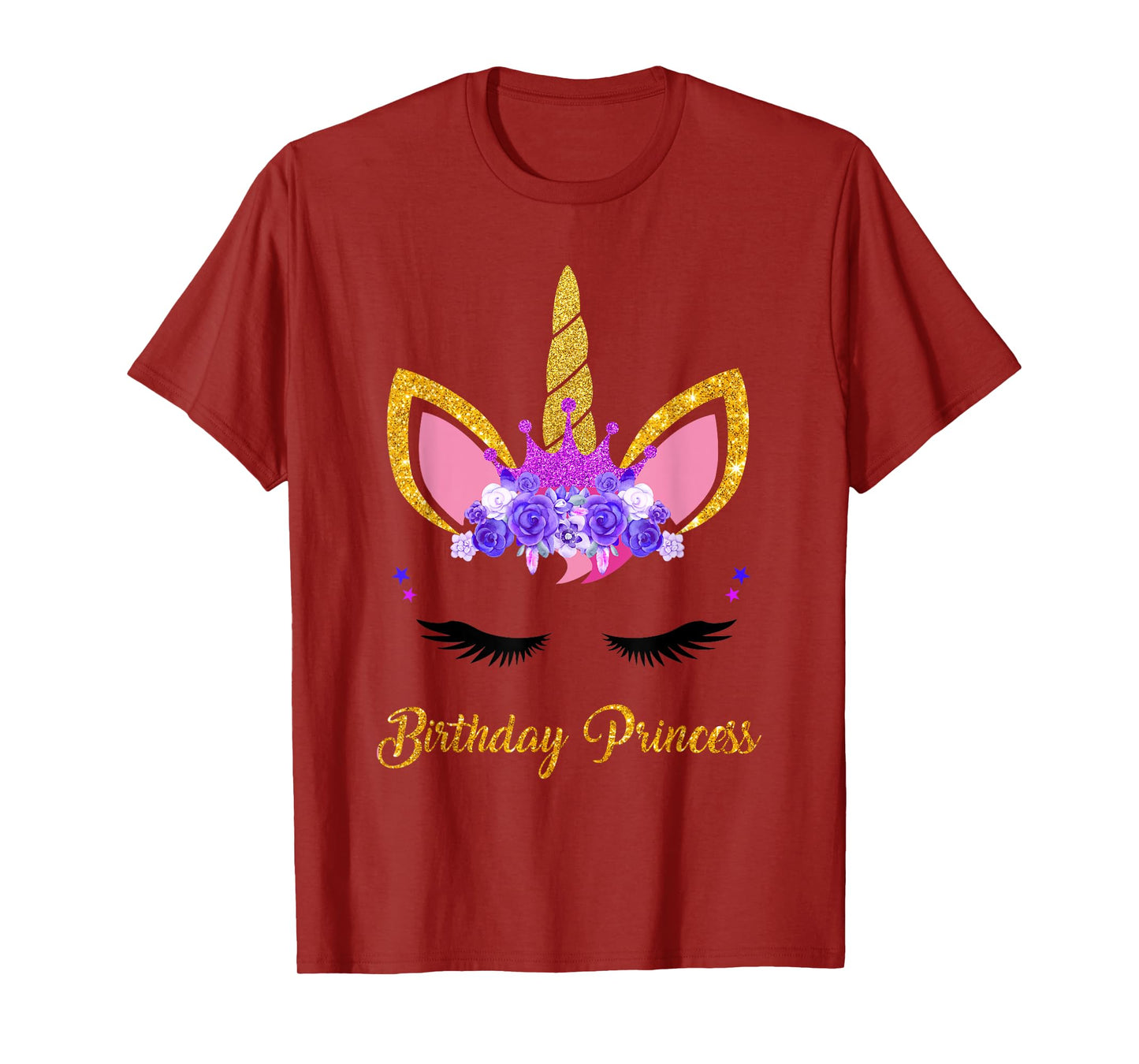 Unicorn Birthday Princess Shirt Unicorn Girl Birthday Party T-Shirt