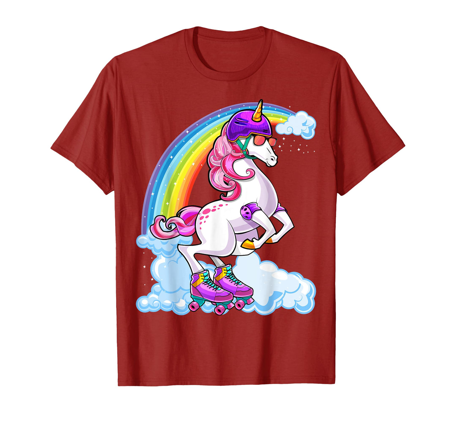 Unicorn Roller Skate Roller Derby Birthday Shirt Girls Gift T-Shirt
