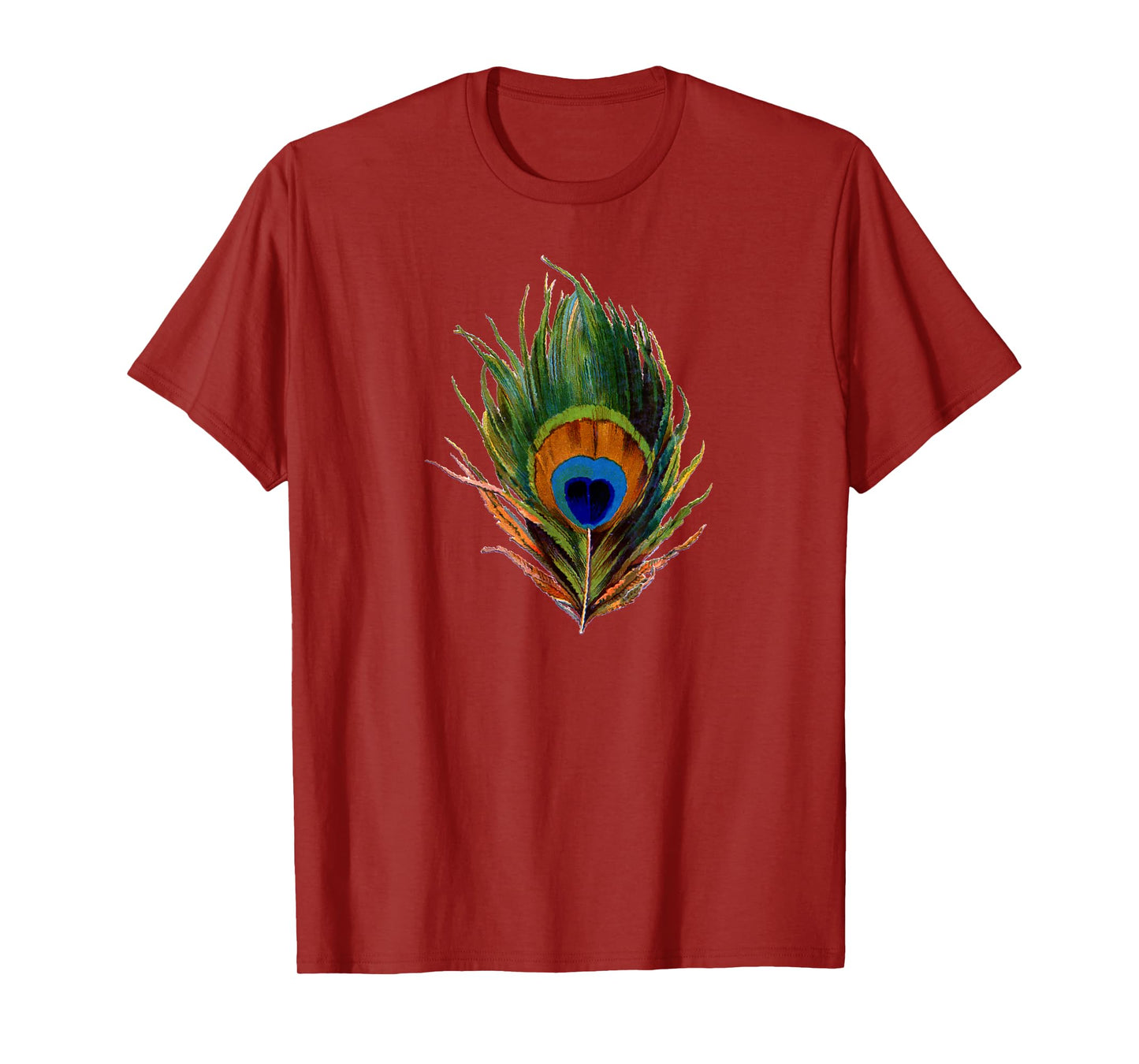 Vintage Peacock Feather Print T Shirt T-Shirt