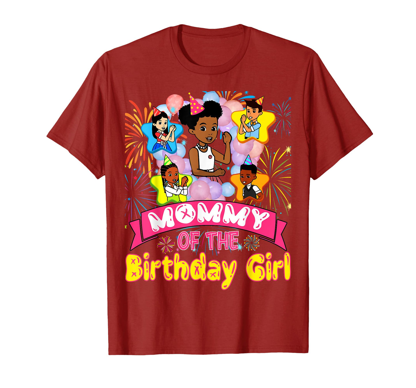 Mommy Of Birthday Girl Gracie Birthday Dolls Girl Party Gift T-Shirt