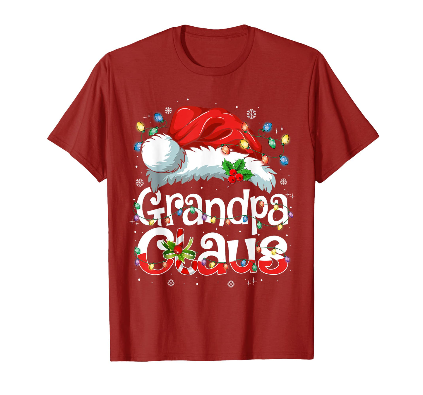 Grandpa Claus Xmas Santa Matching Family Christmas Pajamas T-Shirt
