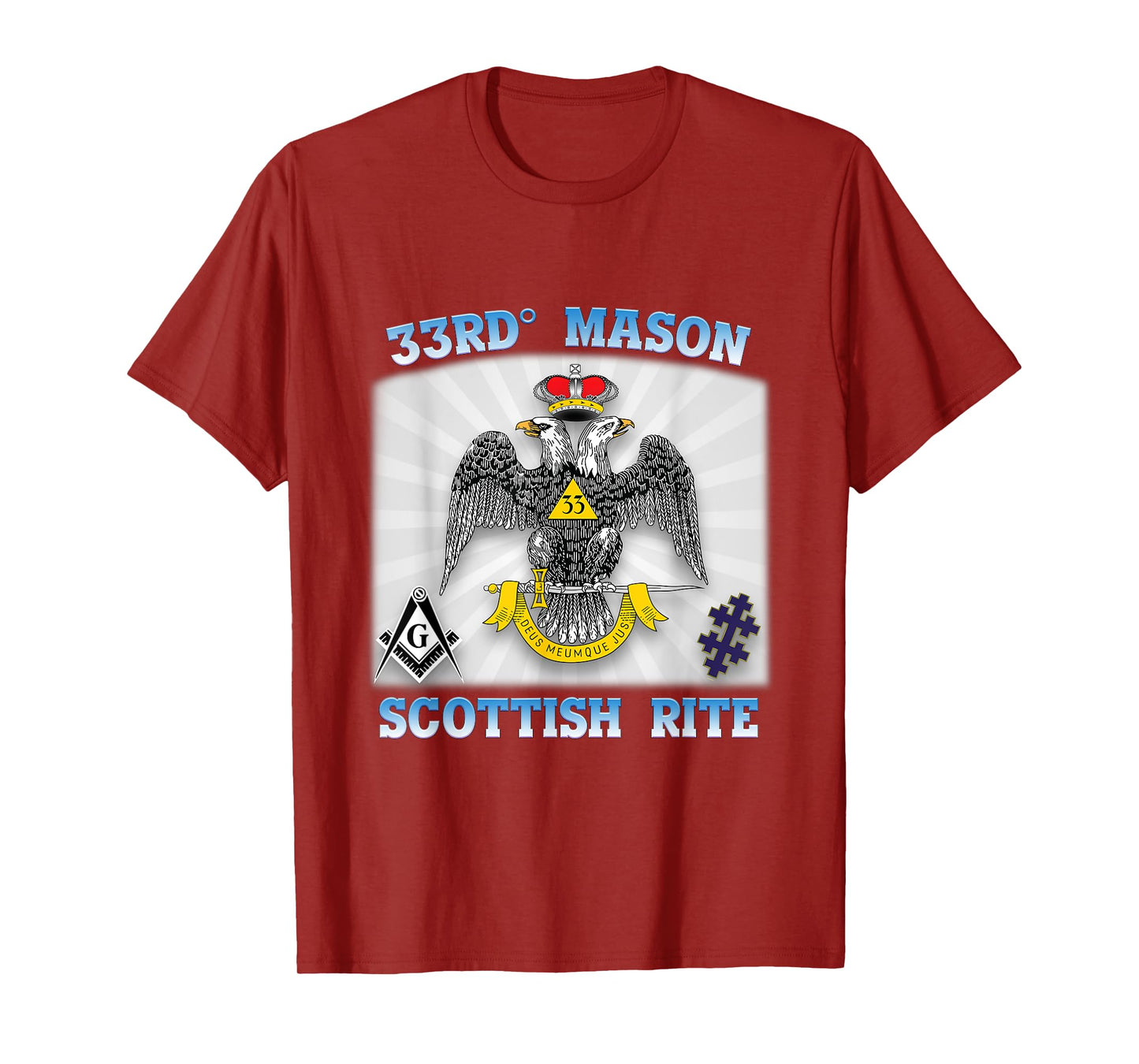 33rd Degree Mason Scottish Rite Masonic WD AASR 33 Valley OS T-Shirt