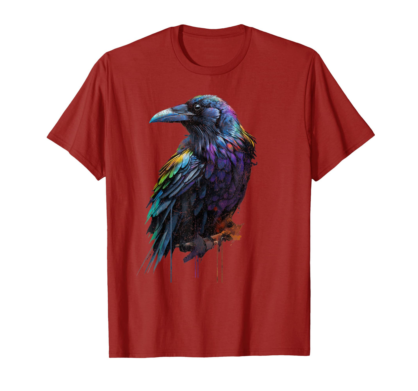 Colorful Cute Raven Crow Birding Bird Animal Lover Retro T-Shirt