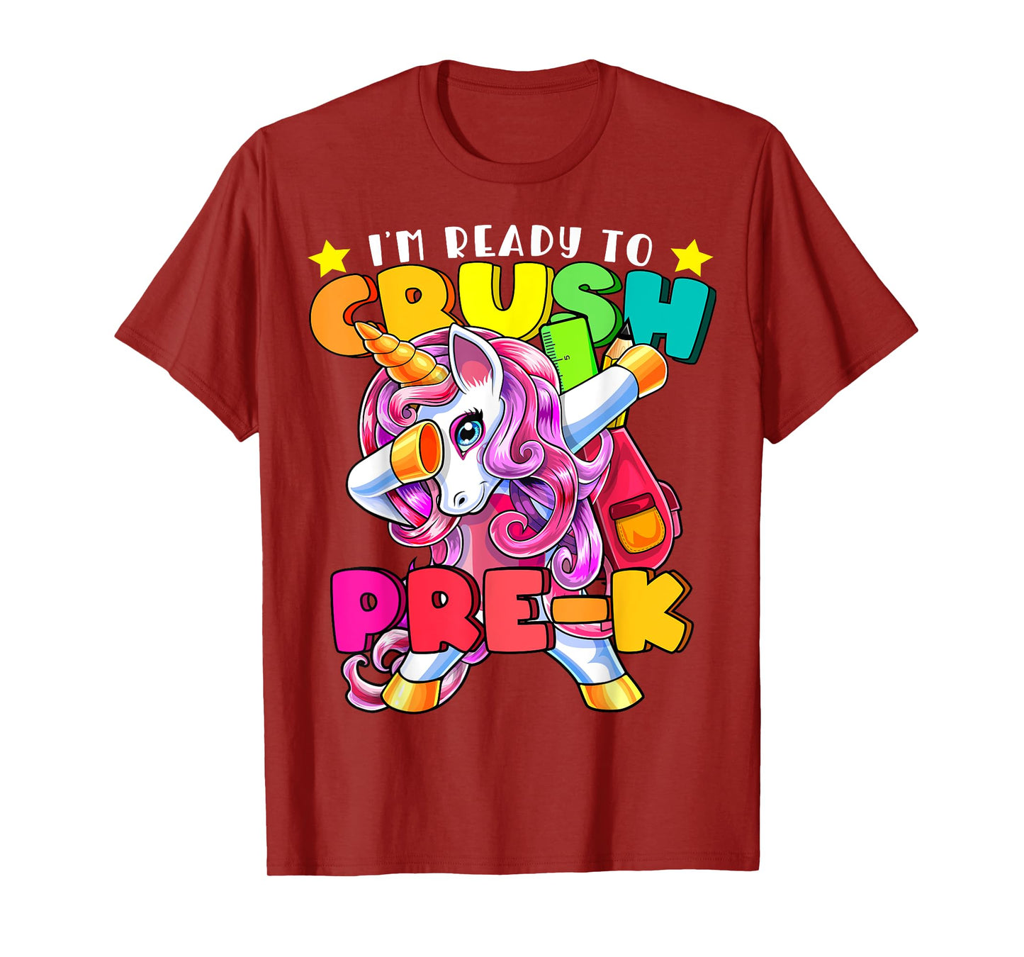 Crush Pre-K Dabbing Unicorn Back to School Girls T-Shirt