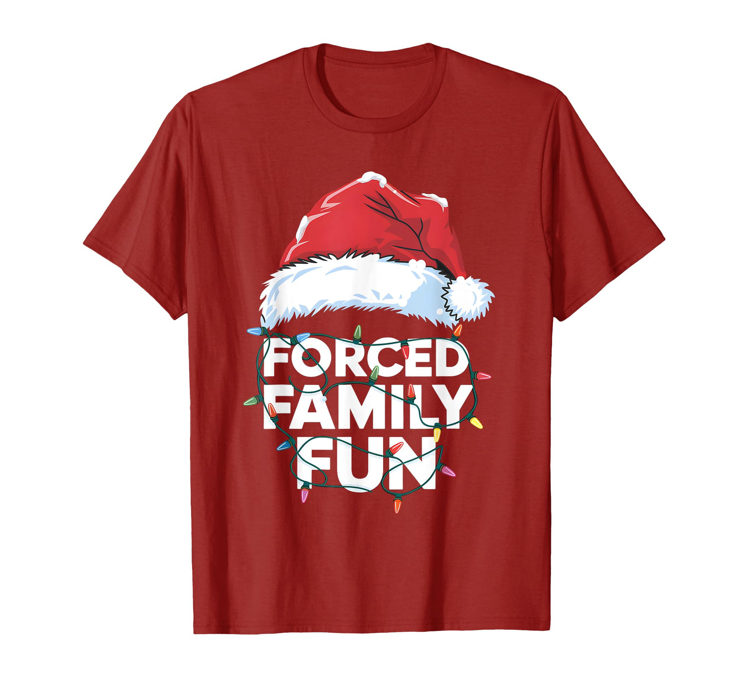 Forced Family Fun Sarcastic Christmas Funny T-Shirt