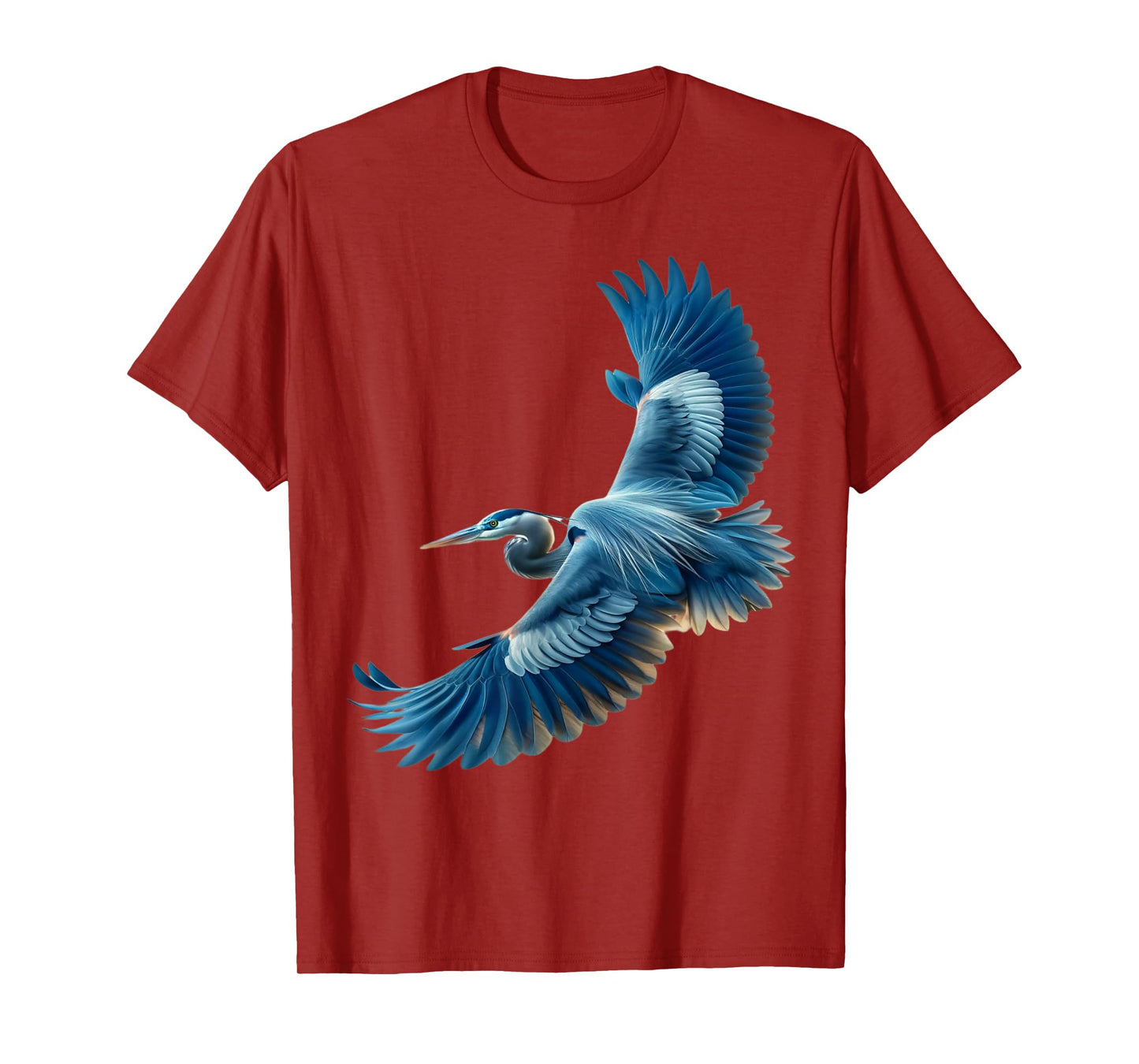 Great Blue Heron Egret Bird Flight Migration Pattern T-Shirt