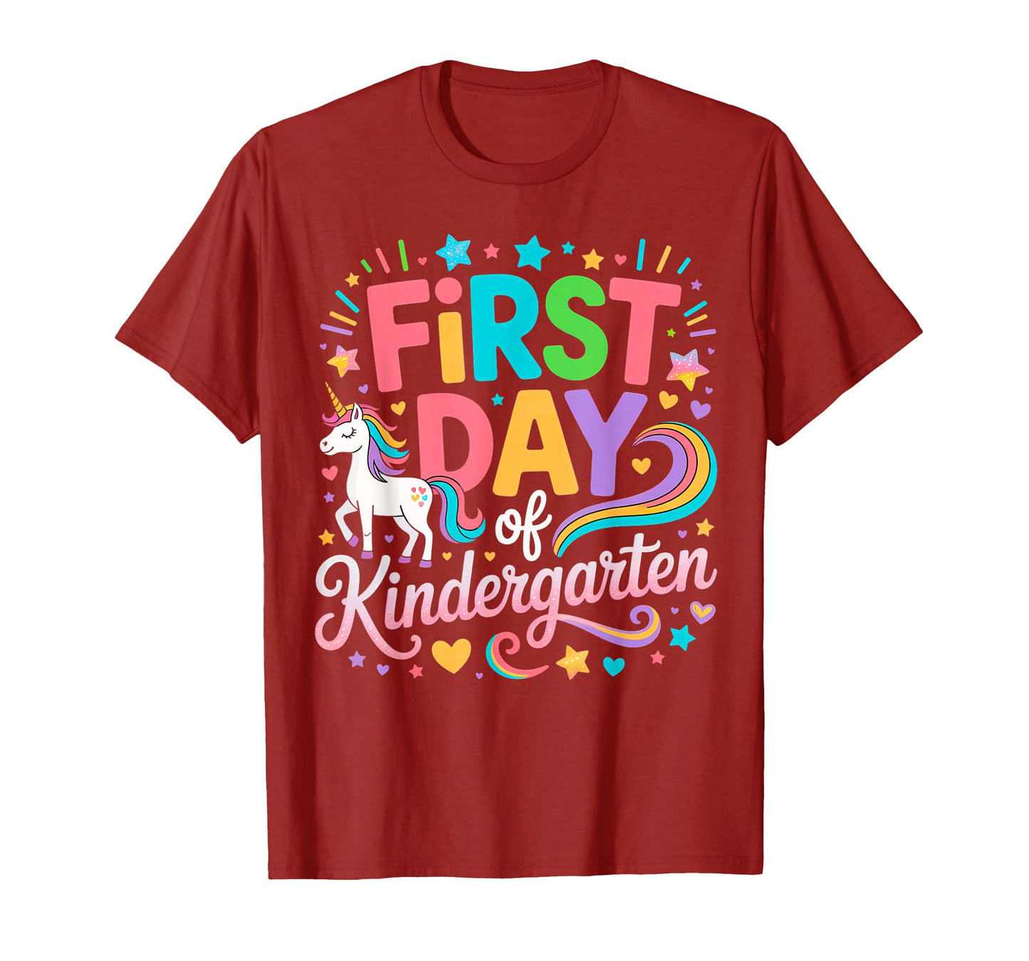 First Day Of Kindergarten Girls Unicorn First Day OF School T-Shirt