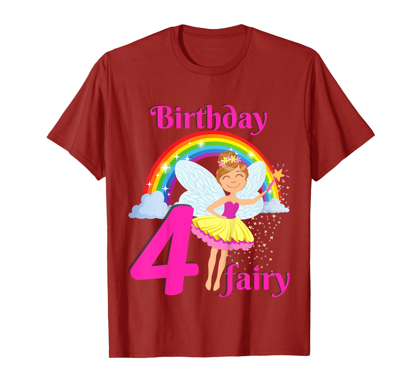 Kids Fairy Birthday Party 4 years old Fairy Birthday Party Theme T-Shirt