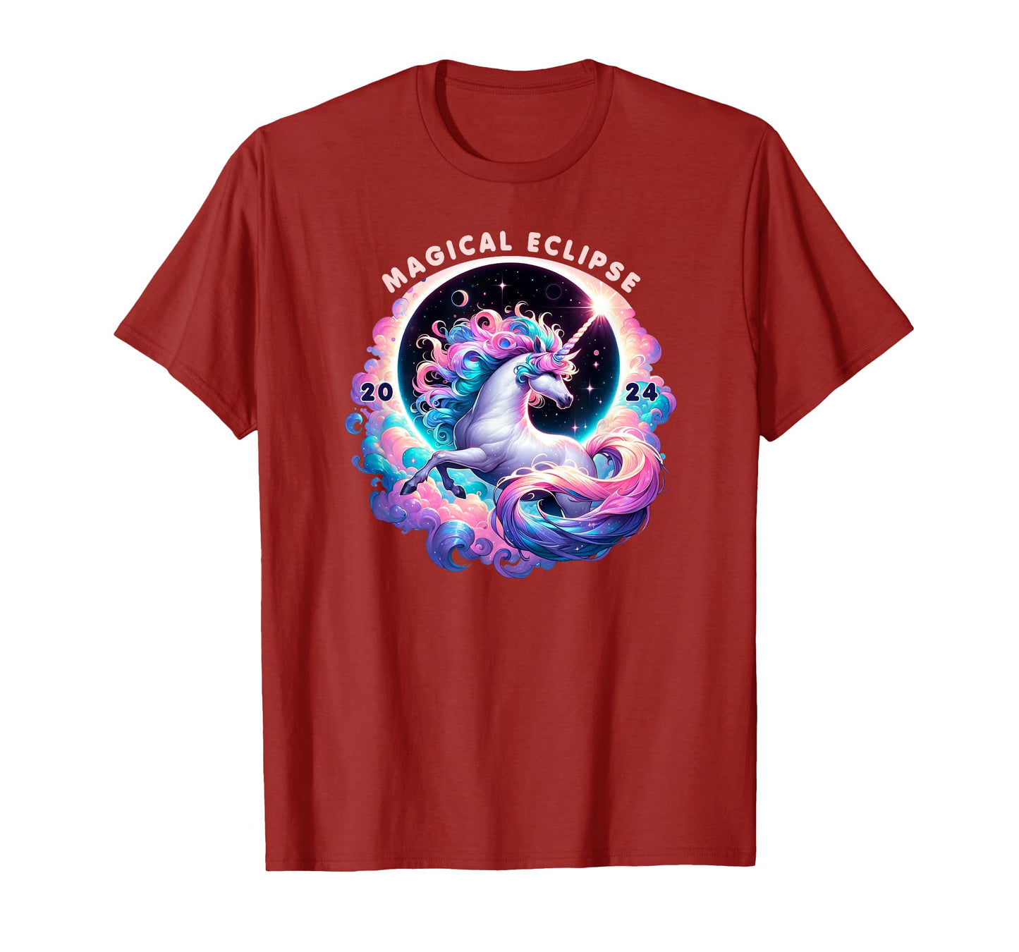 2024 Total Solar Eclipse Totality Unicorn Magical Eclipse T-Shirt