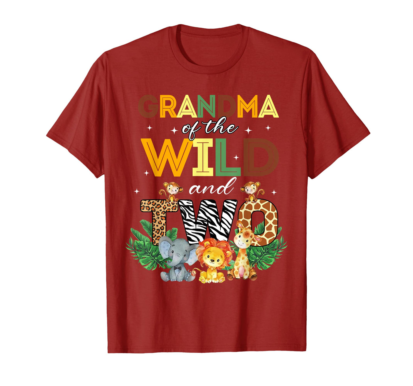 Grandma Of The Wild Two Zoo Birthday Safari Jungle Animal T-Shirt