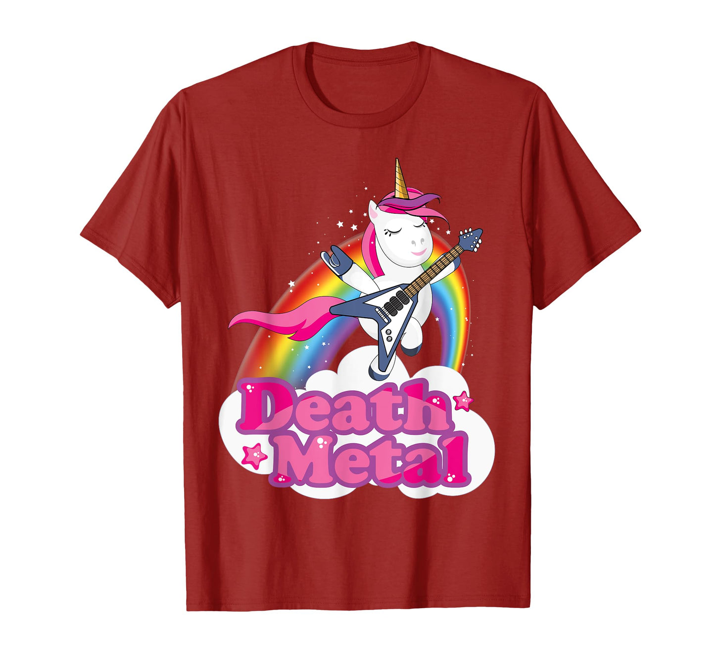 Cutte Heavy Metal Death Metal Unicorn T-Shirt