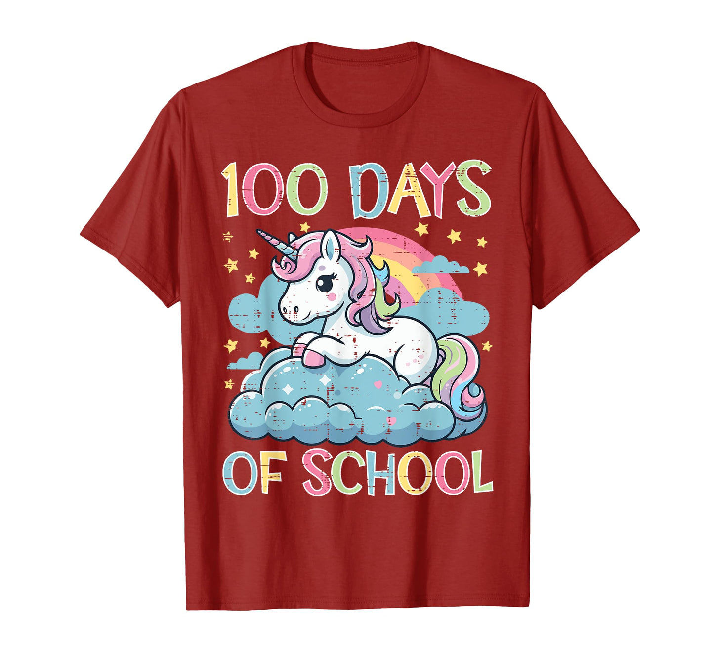 100 Days School Unicorn 100th Day Girls Kids Toddler Women T-Shirt