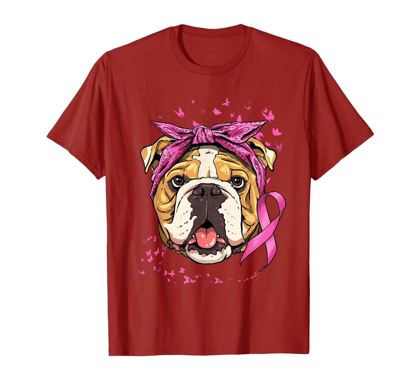 American bulldog Breast Cancer Awareness Cancer Survivors T-Shirt