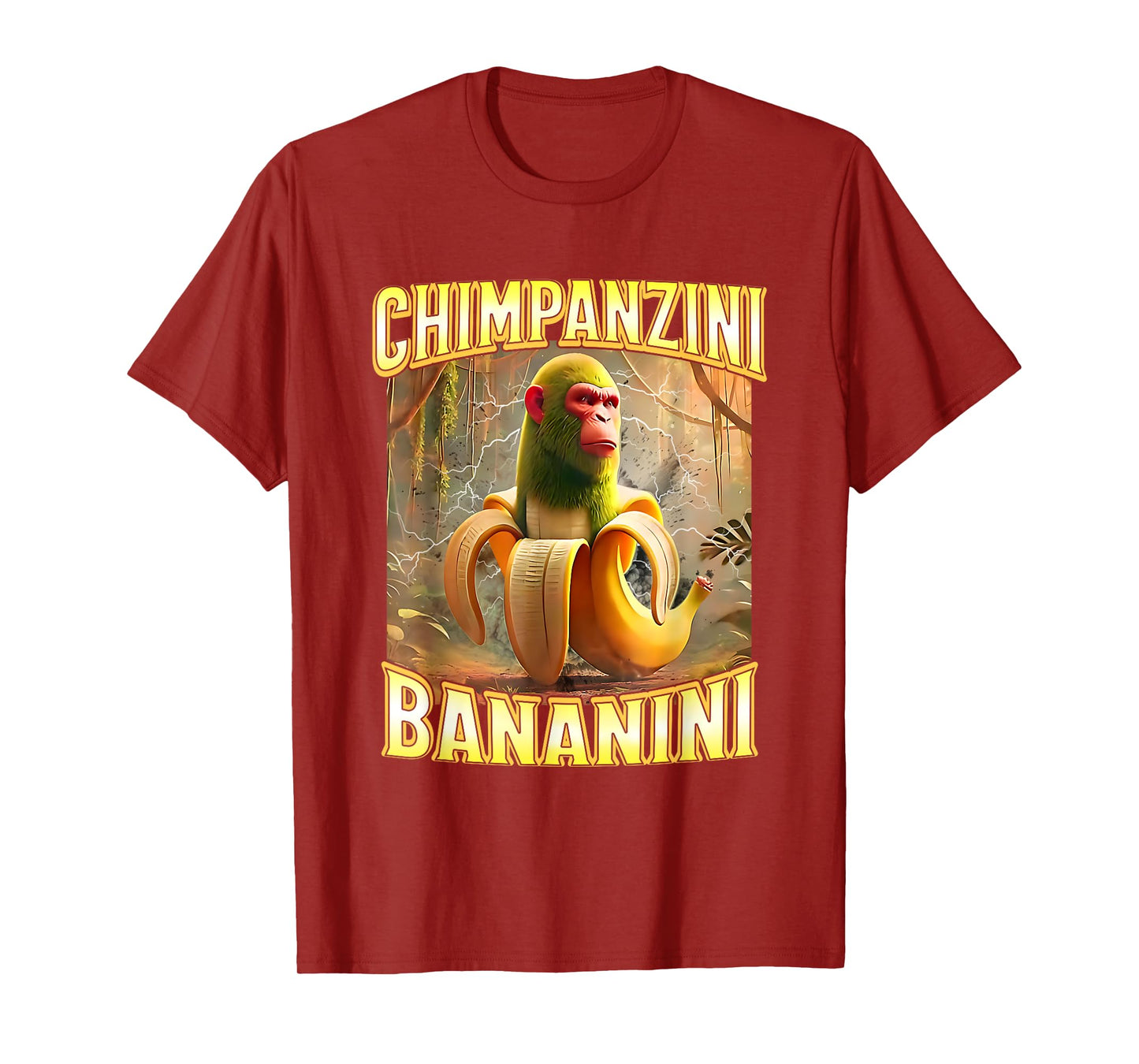 Chimpanzini Bananini Banana Monkey Meme - Italian Brainrot T-Shirt