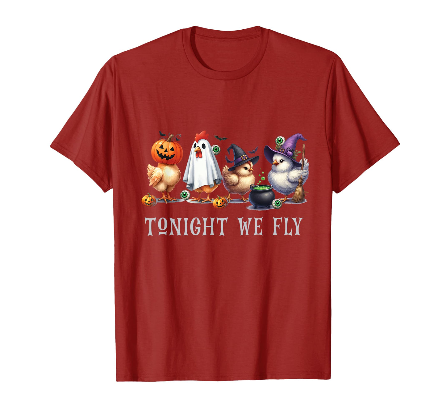 Tonight We Fly Funny Chicken Halloween Costume Spooky Season T-Shirt