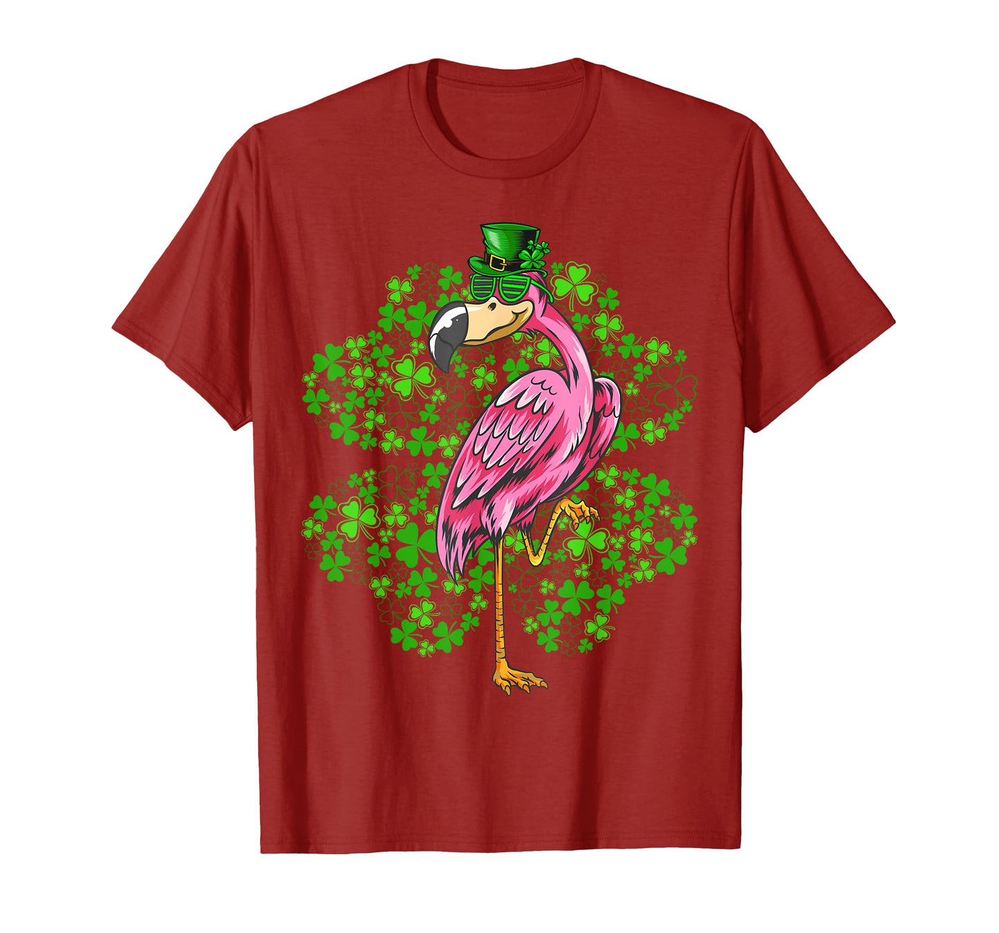 Flamingo Bird Lover Men Women Flamingo St Patrick's Day T-Shirt