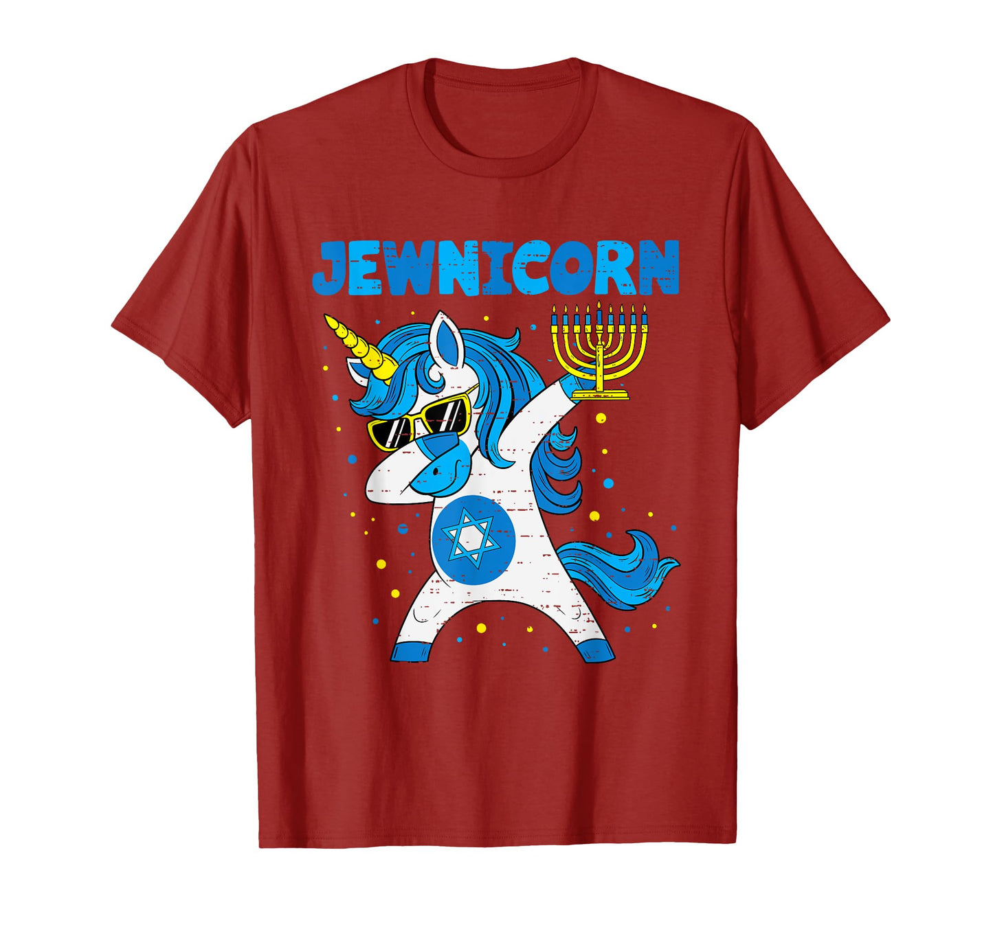 Jewnicorn Funny Jewish Unicorn Chanukah Hanukkah Girls Kids T-Shirt