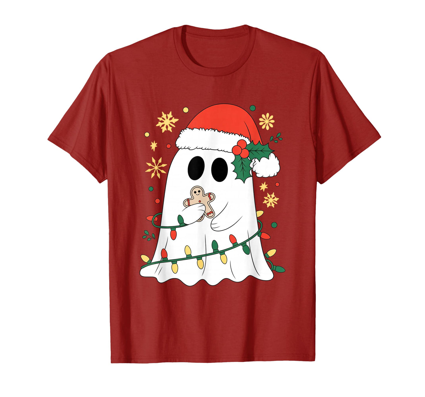 Ghost Christmas Santa Spooky Christmas T-Shirt