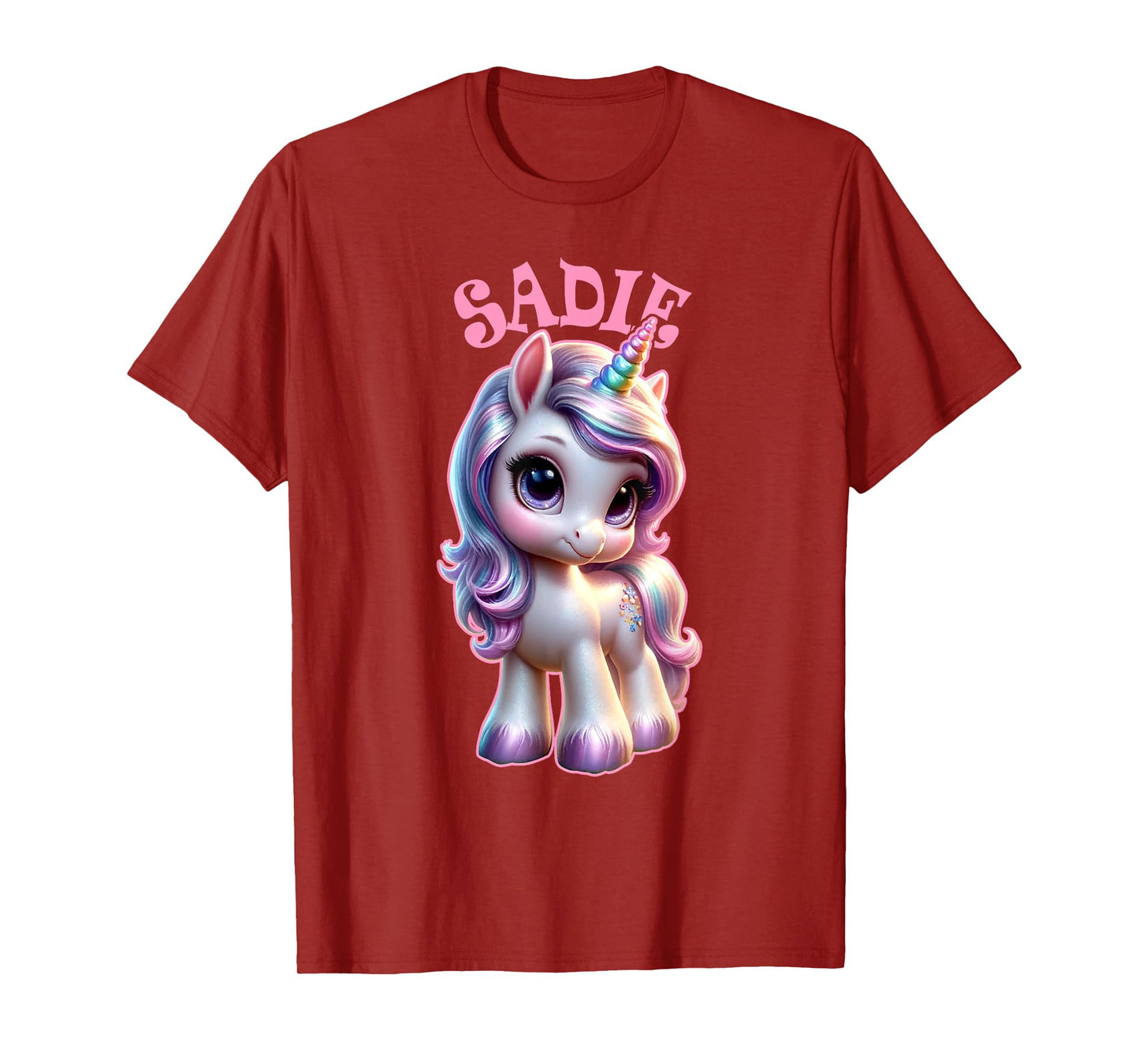 Sadie Cute Unicorn Design for Girls Name Sadie T-Shirt