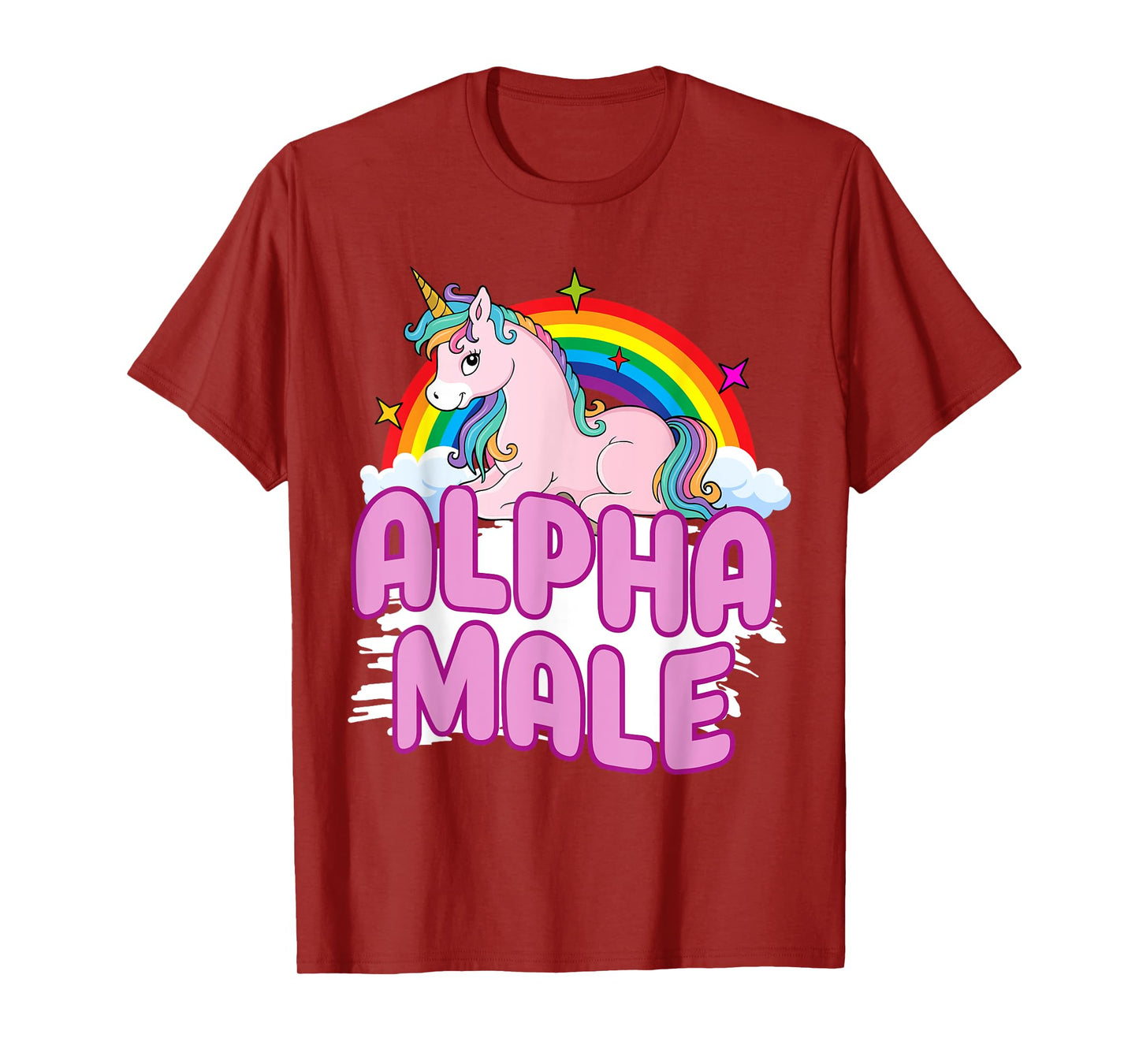 Alpha Male Unicorn Rainbow Sarcastic Humor Funny Ironic T-Shirt