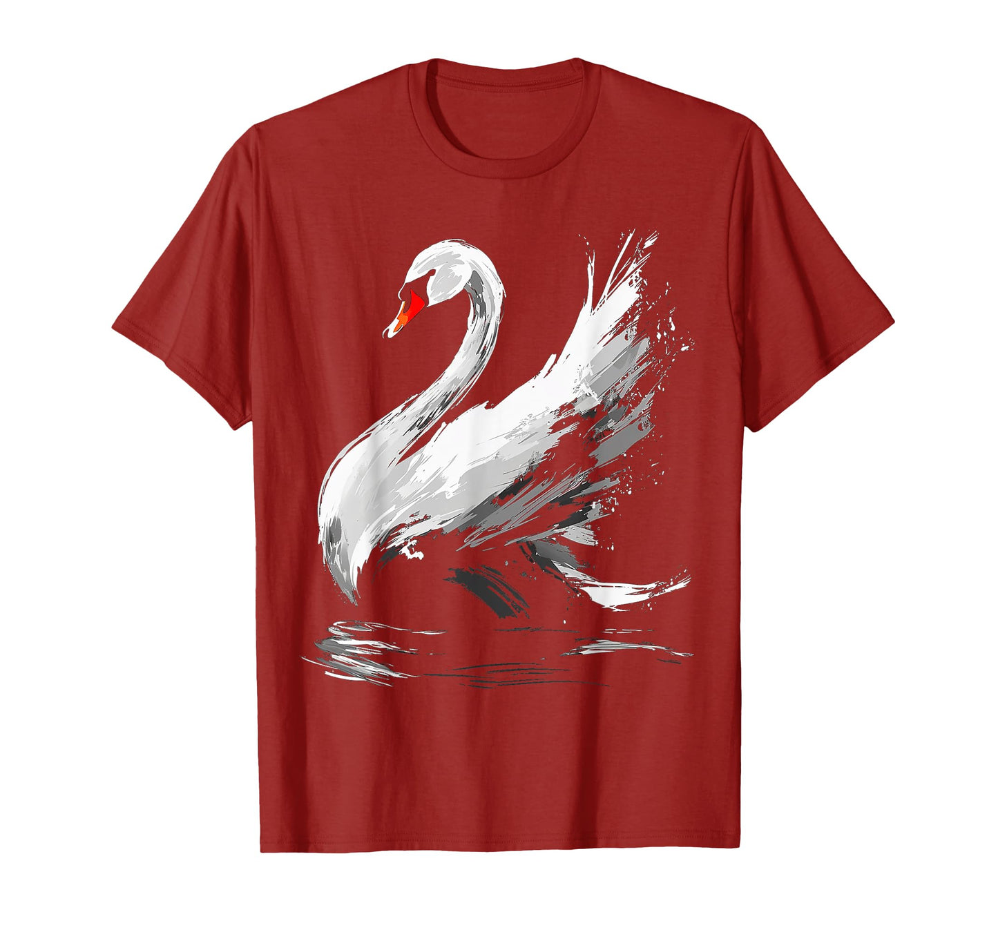 Swan Abstract Bird Art Animal Drawing Motif Swan T-Shirt