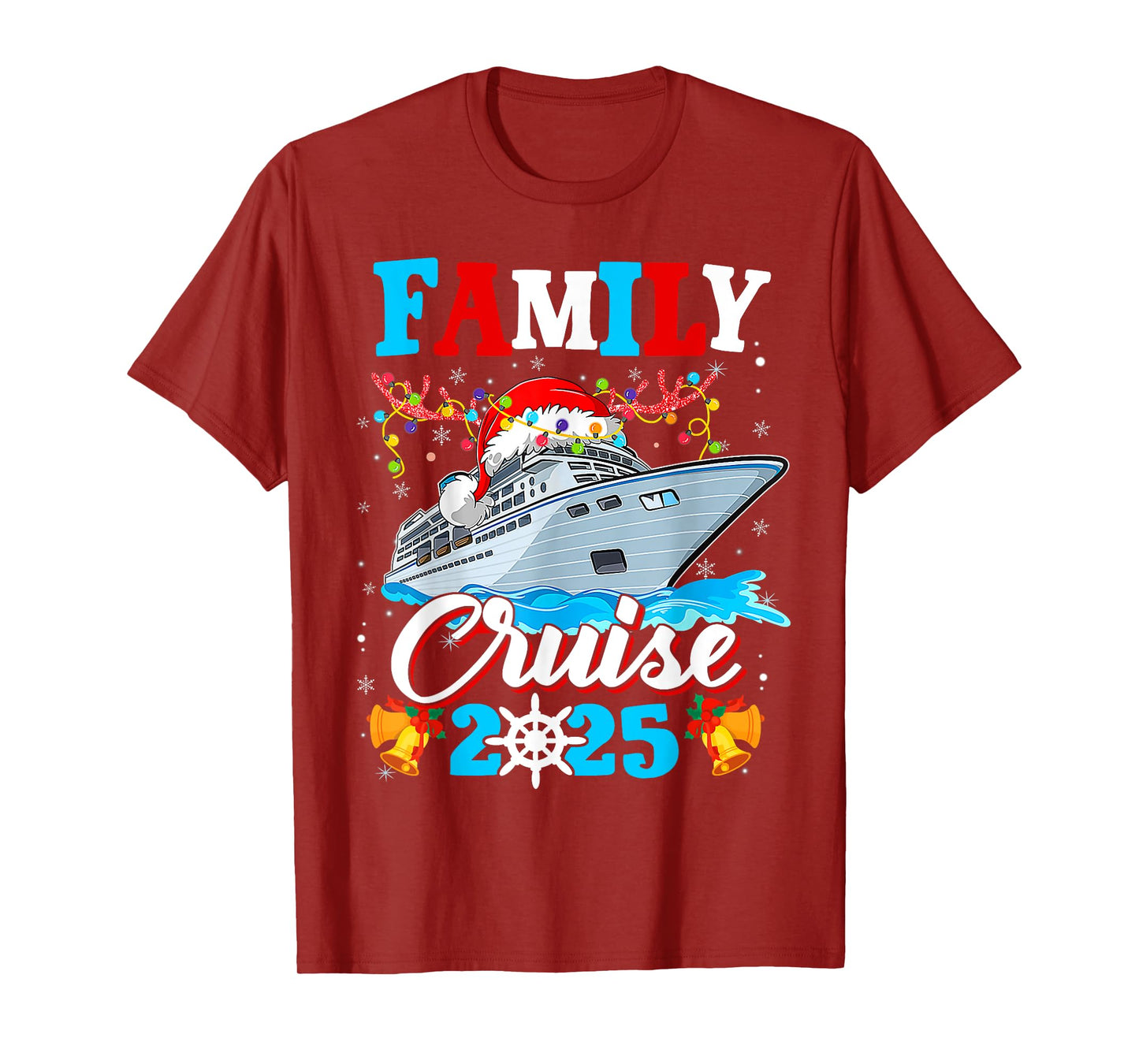 Family Cruise 2025 Matching Family Christmas Cruise Holiday T-Shirt