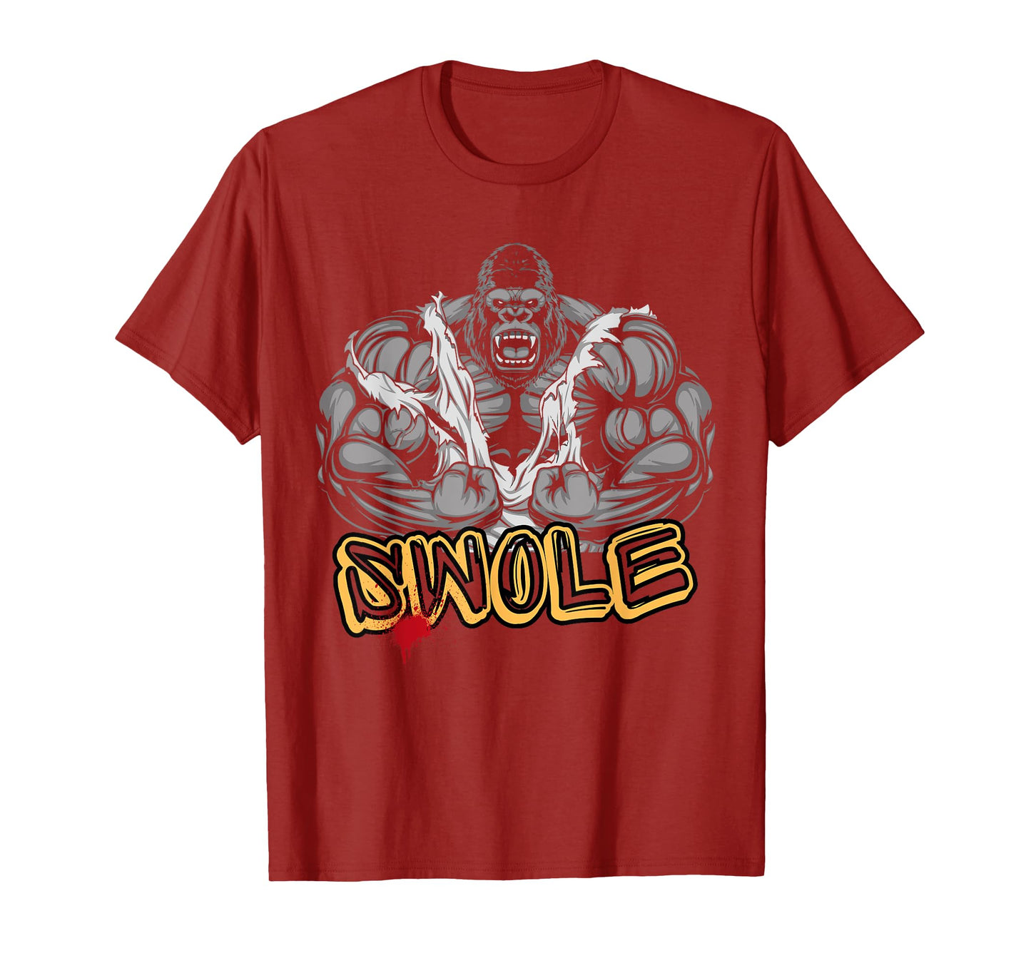 Gorilla mode strong bodybuilding Workout muscle Swole Monkey T-Shirt