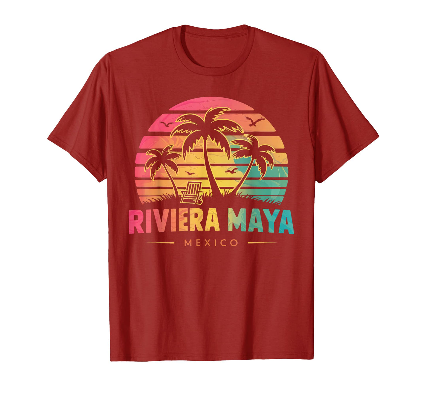 Riviera Maya Mexico Tropical Sunset beach Souvenir Vacation Men Women Kids T-Shirt