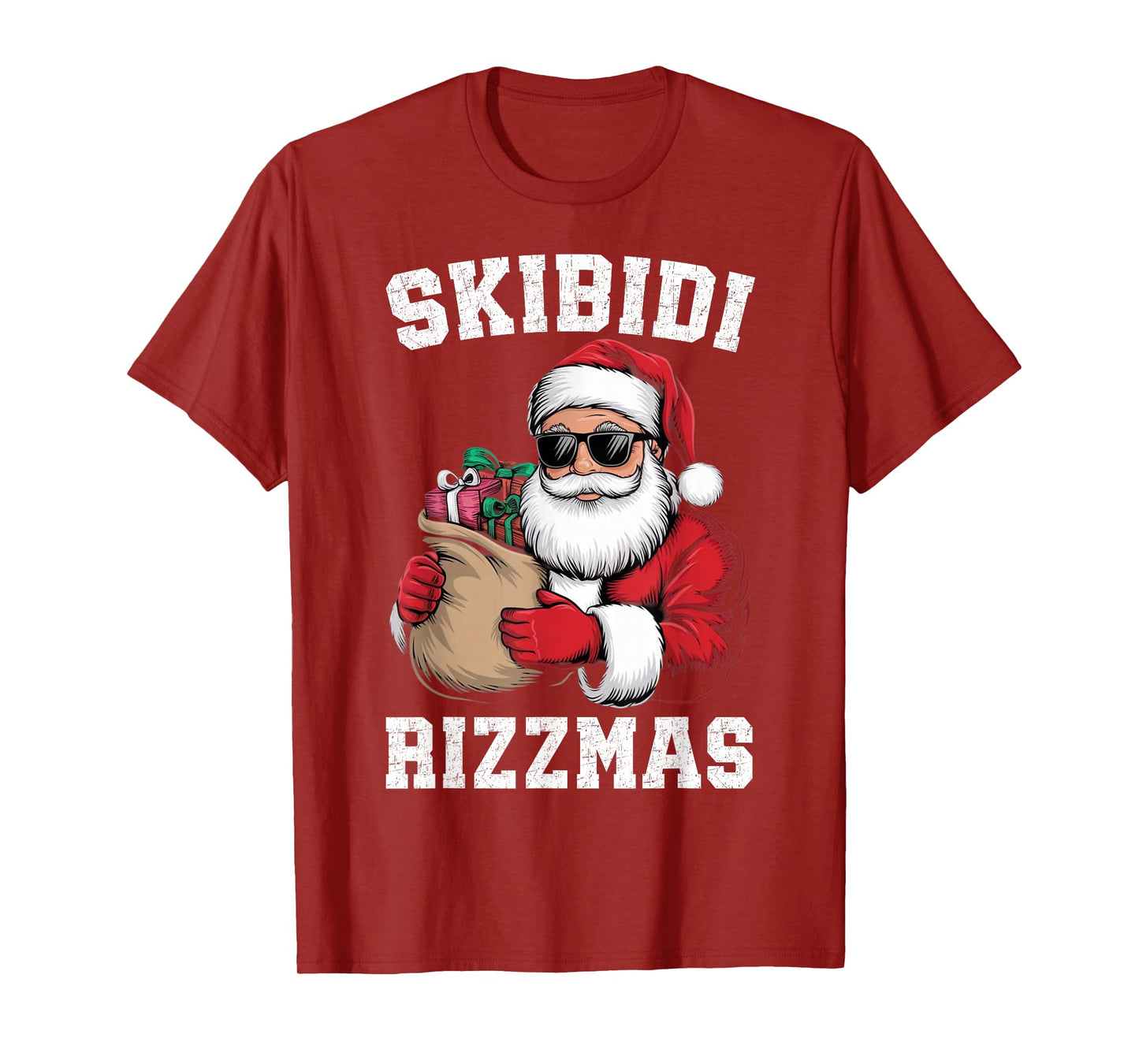 Skibidi Rizzmas Christmas Rizz Santa Claus Funny Xmas T-Shirt