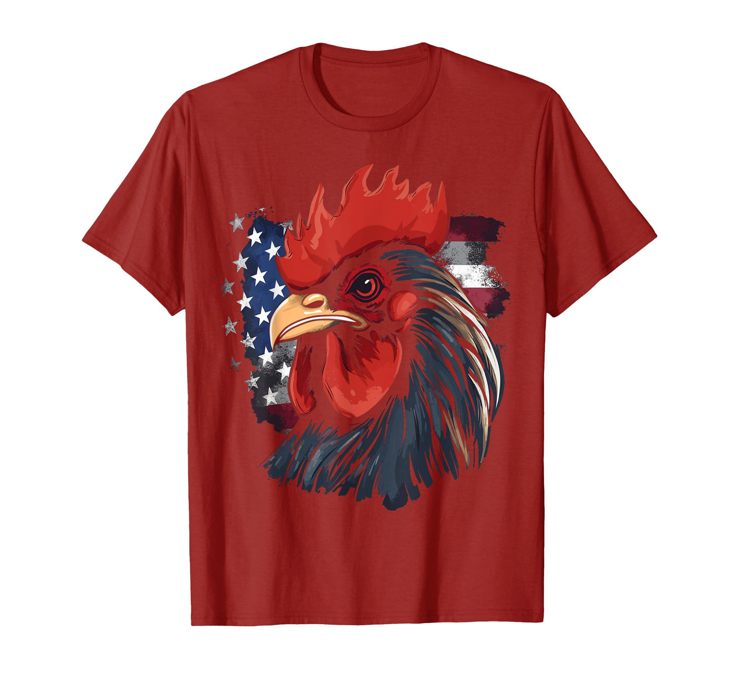Chicken USA Flag design for Patriotic Farmer T-Shirt
