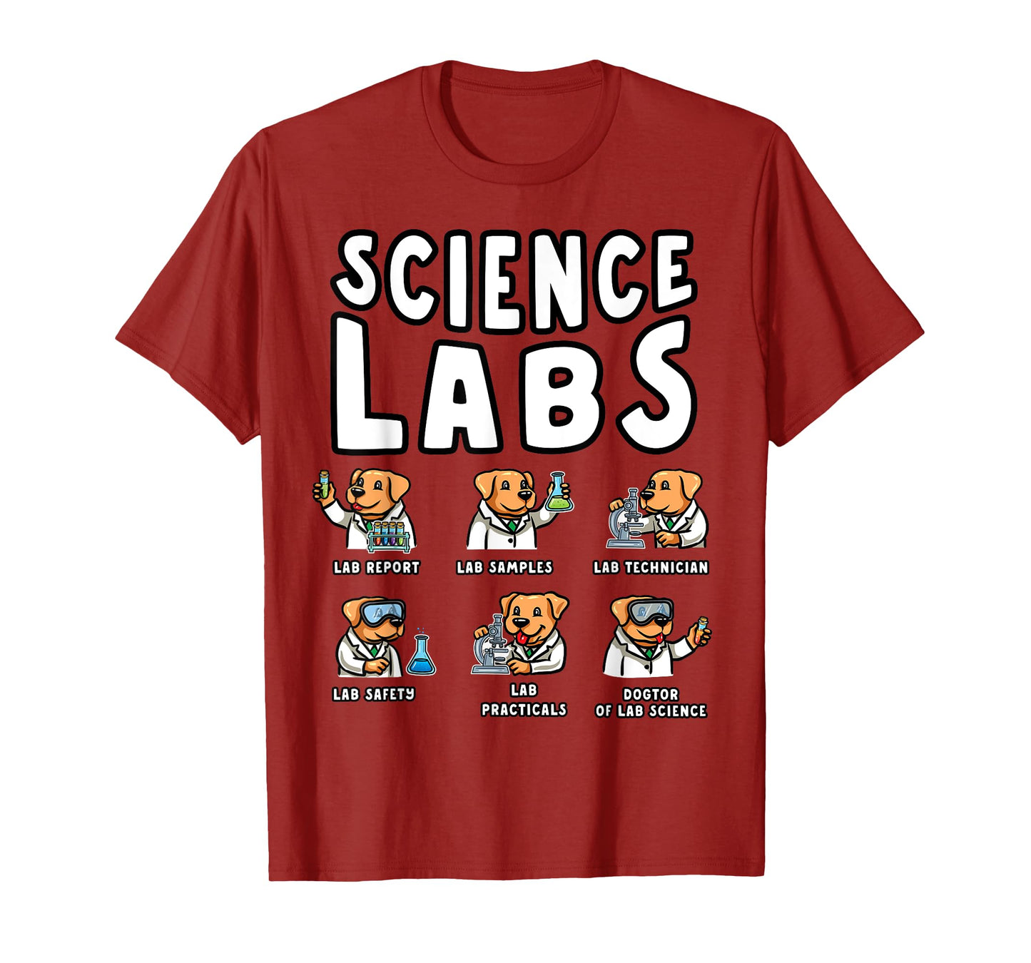 Labrador Retriever Science Labs Funny Dog Lover Teacher T-Shirt