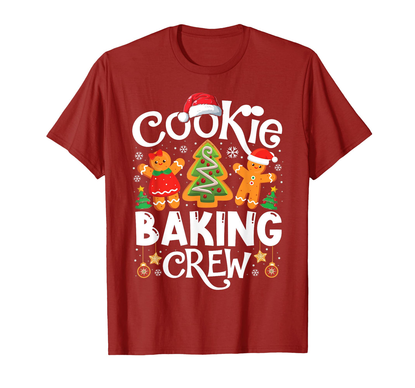 Cookie Baking Crew Cooking Lover Santa Xmas Gingerbread T-Shirt