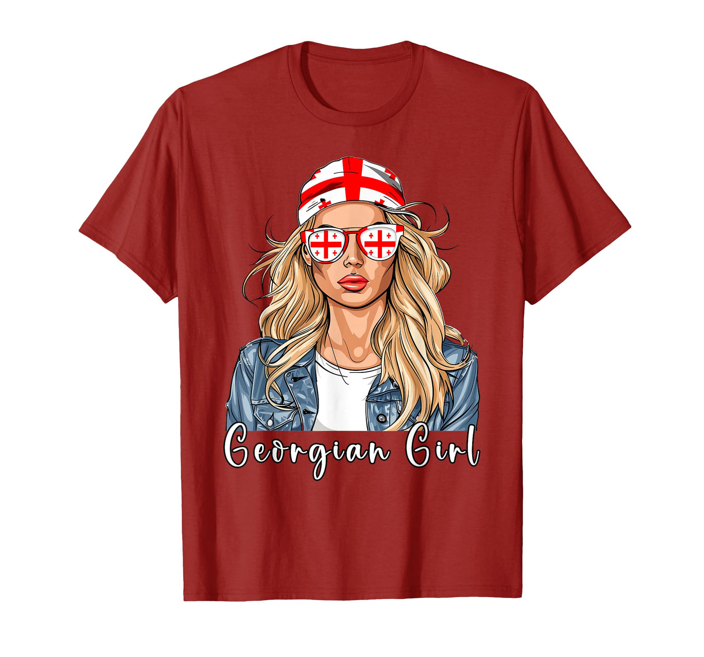 Georgian Flag Souvenirs Woman Girl Products Georgia T-Shirt