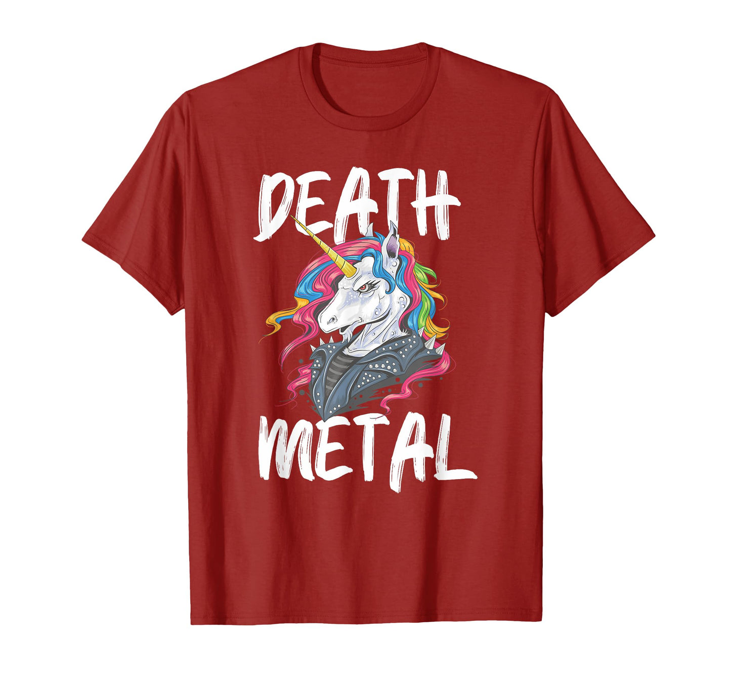 Unicorn Death Metal Rocker Go To Hell Funny Gift T-Shirt