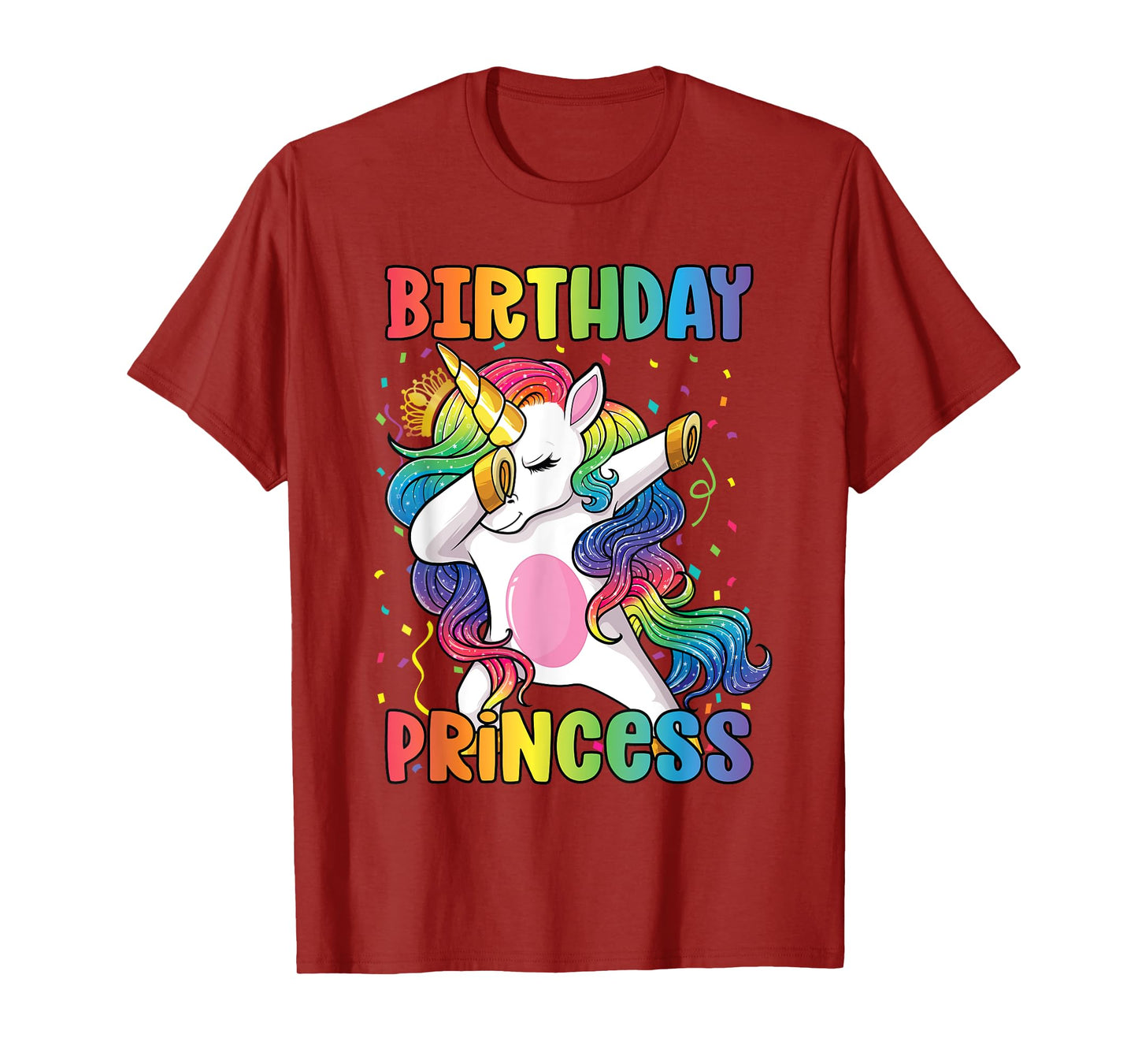 Birthday Princess Shirt Dabbing Unicorn Girl T-Shirt
